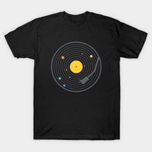 This Vinyl Record Solar System (Space Music) T-Shirt